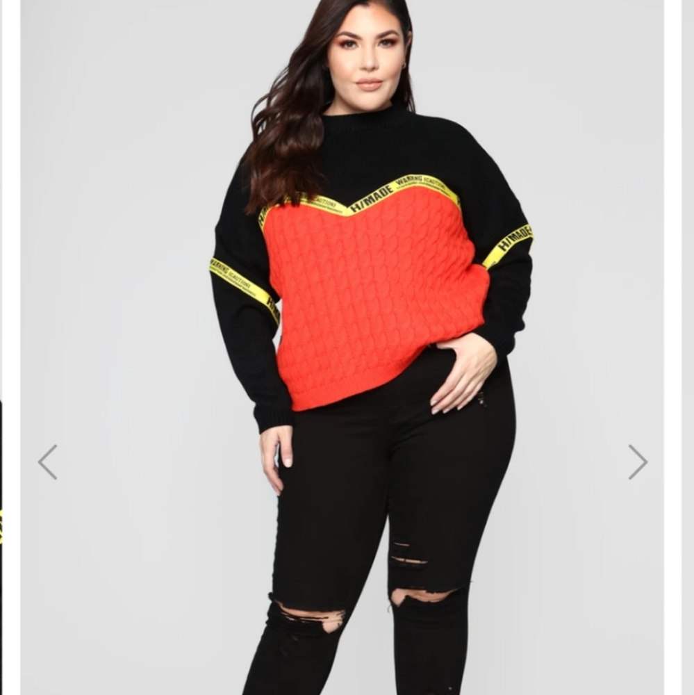 FashionNova Youve Been Warned Sweater Women 1X NWT
